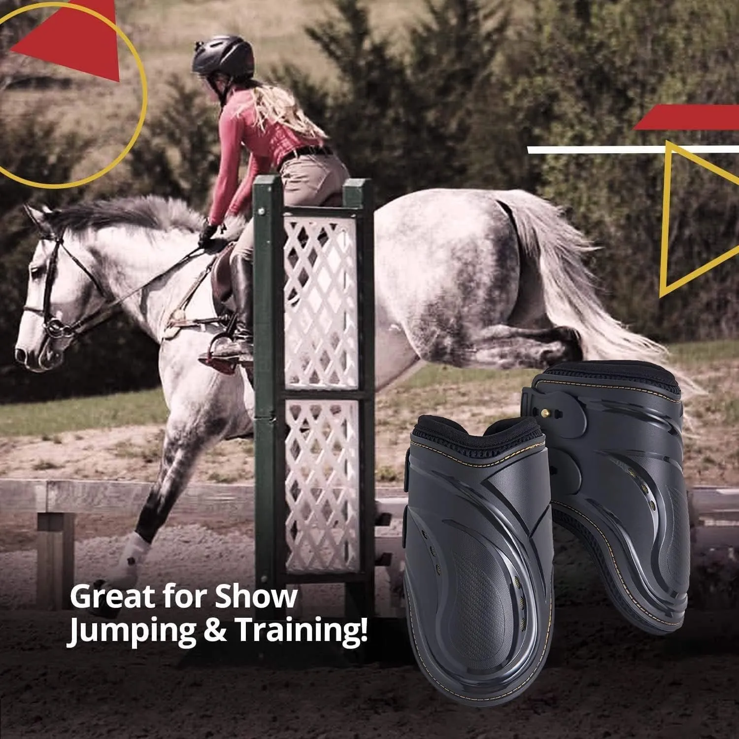 Kavallerie PRO-K Soft No Turn Bell Boots Ultimate Hoof Protection, with Anti-Spin Fastening System, Durable & Prevents Overreaching