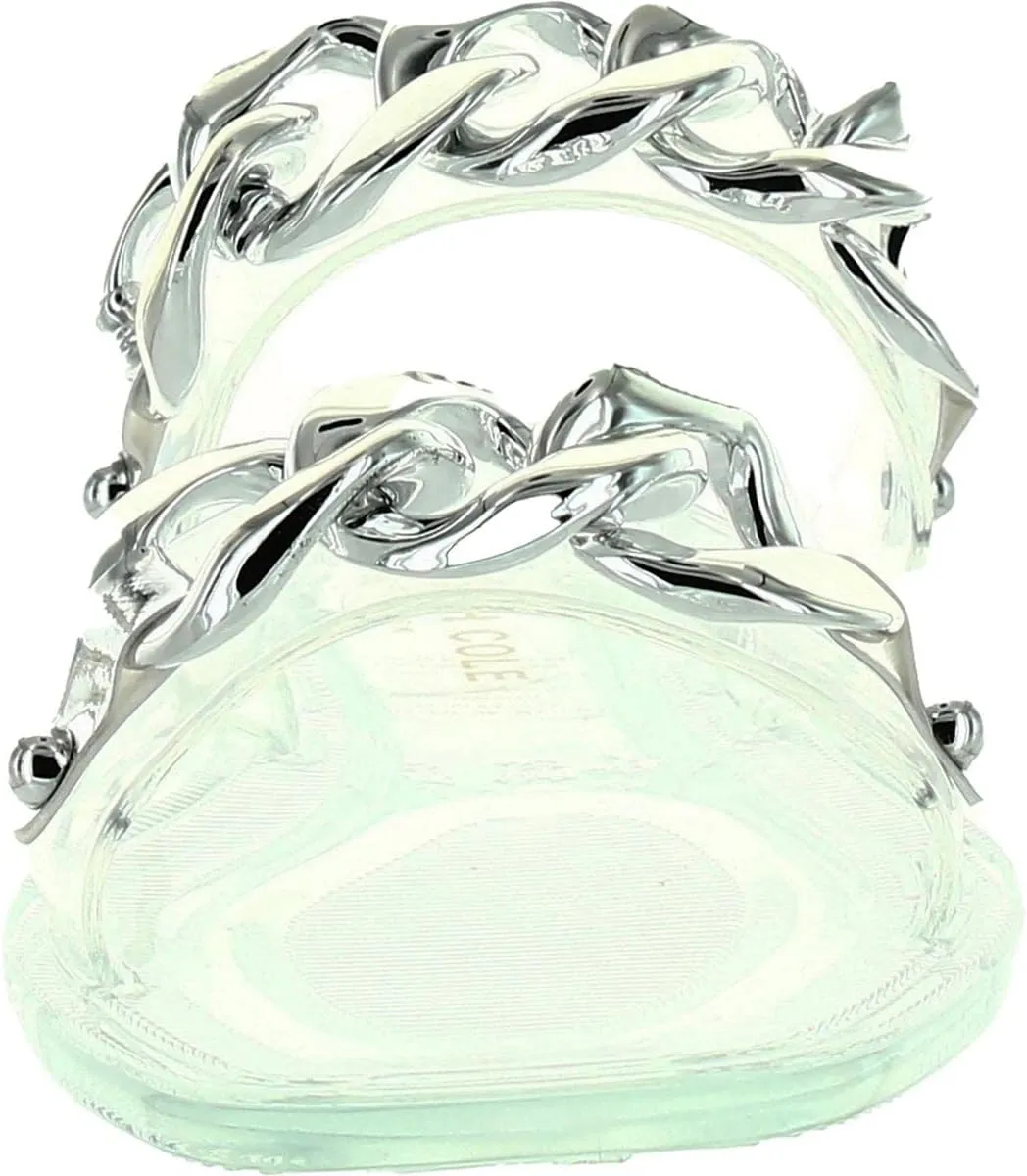 Kenneth Cole Women's Naveen Chain Jelly Flatform Slide Sandal Flat