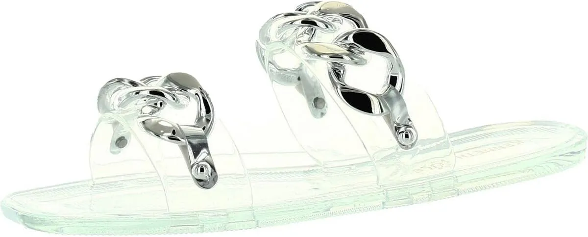 Kenneth Cole Women's Naveen Chain Jelly Flatform Slide Sandal Flat