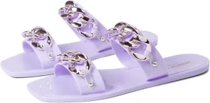 Kenneth Cole Women's Naveen Chain Jelly Flatform Slide Sandal Flat