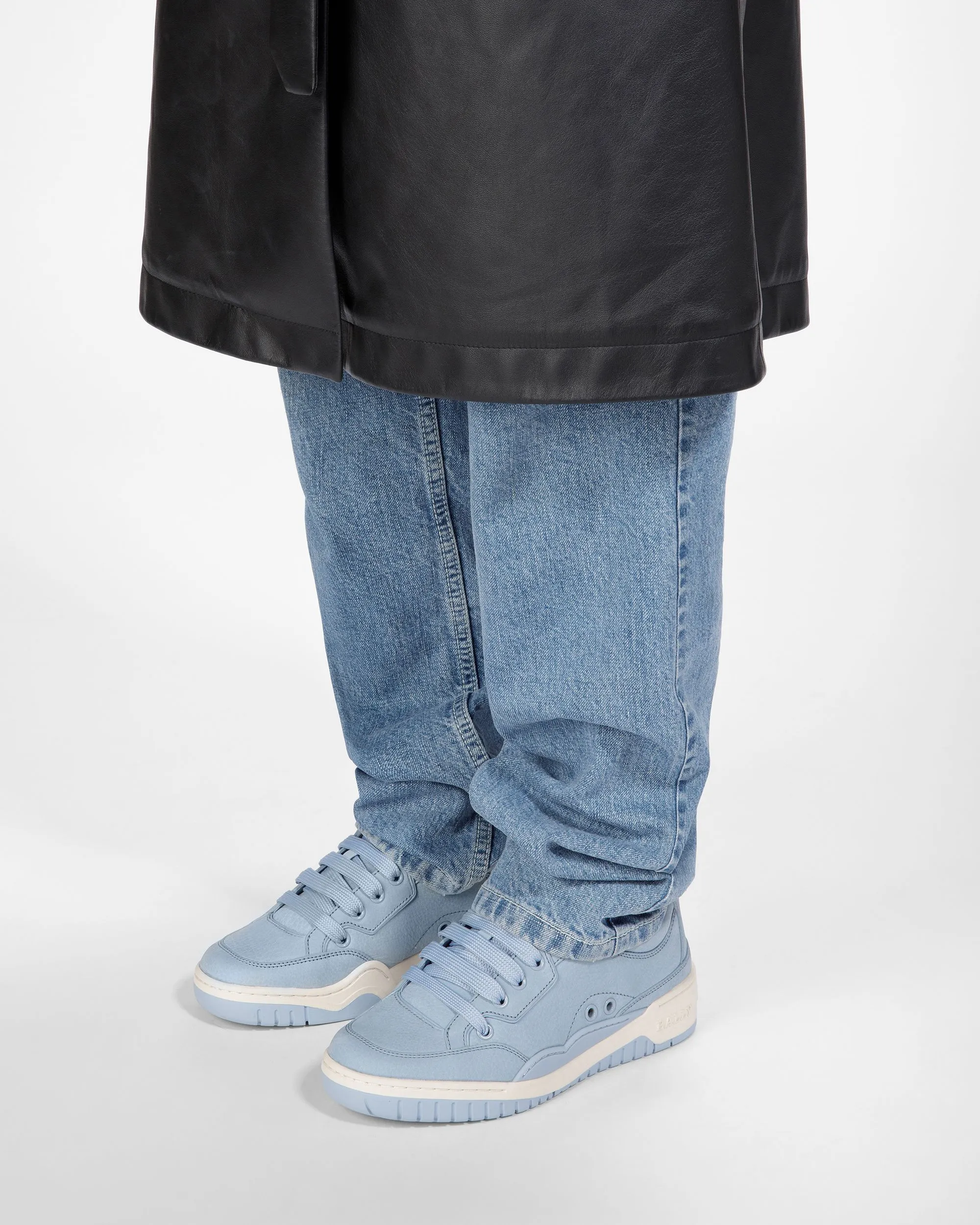 Kiro Leather Sneakers In Light Blue