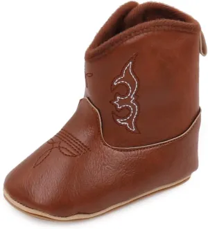 Kuner Baby Cowboy Boots Western Boots Toddler Cowboy Bootie Soft Sole Non-Slip Crib Shoes for Infant Boys Girls0-18 Months