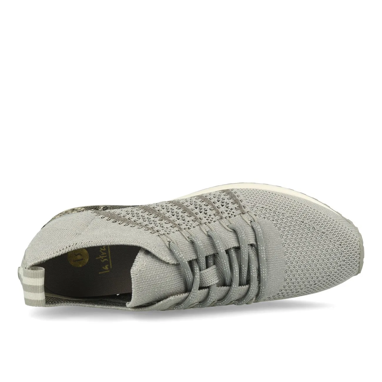 La Strada 1862649 Damen Sneaker Light Grey Silver Knitted