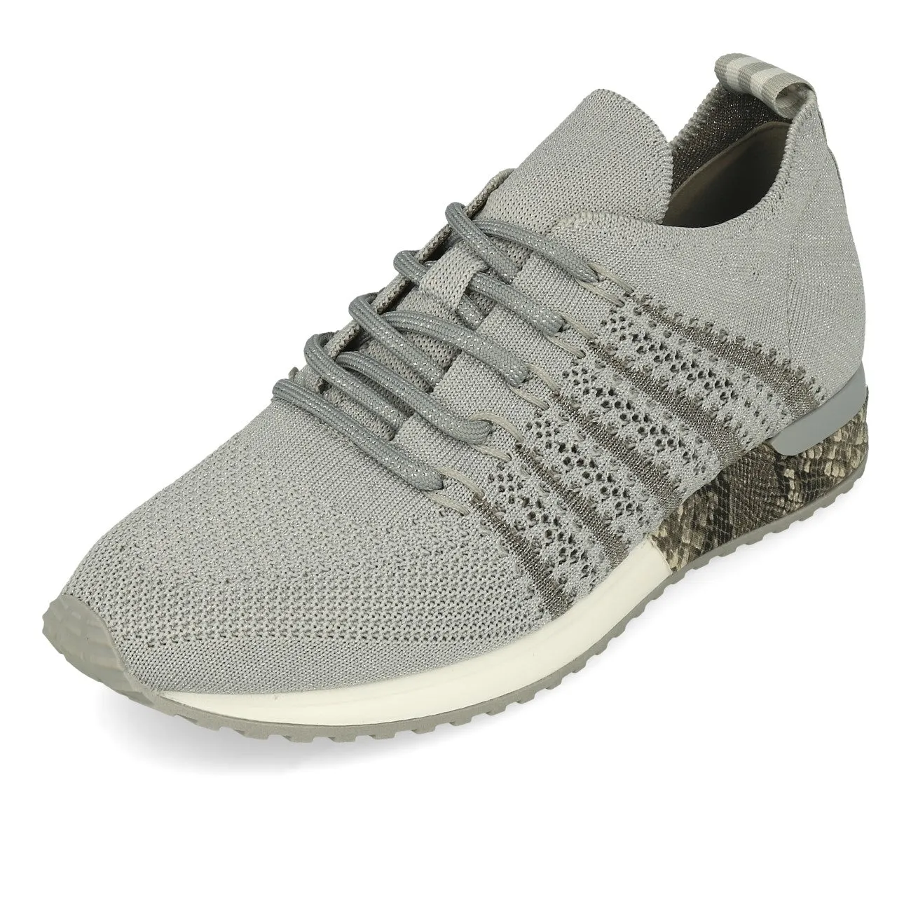 La Strada 1862649 Damen Sneaker Light Grey Silver Knitted