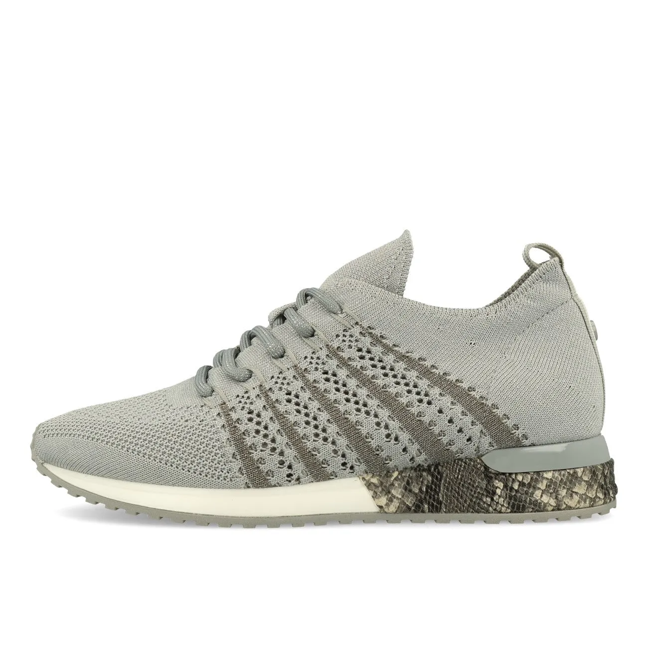 La Strada 1862649 Damen Sneaker Light Grey Silver Knitted