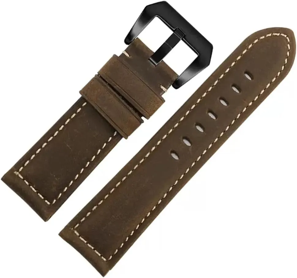 Leather Watch Strap Men 22 24mm(E,19mm)