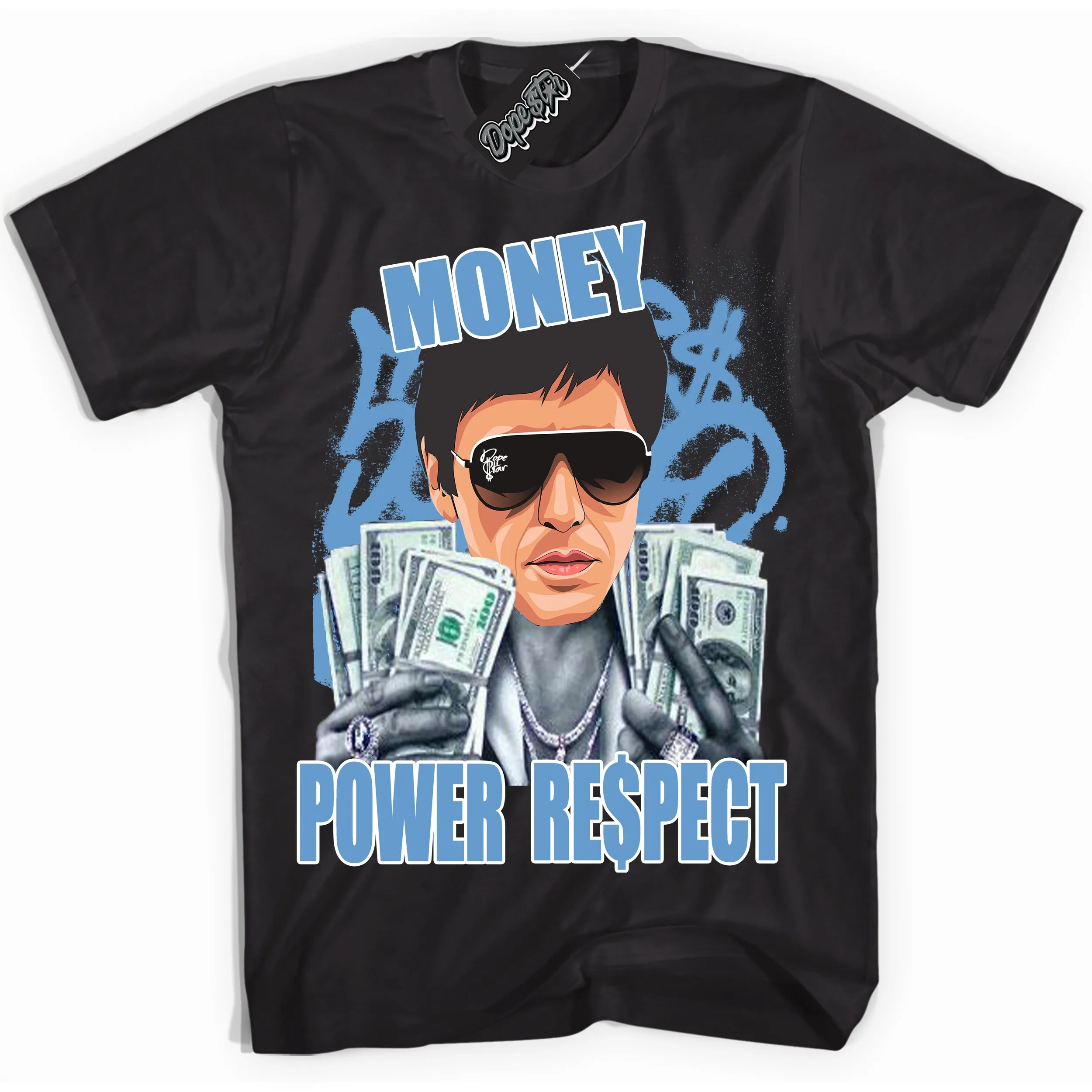 Legend Blue 1s Sneaker Shirt Tony Montana Graphic