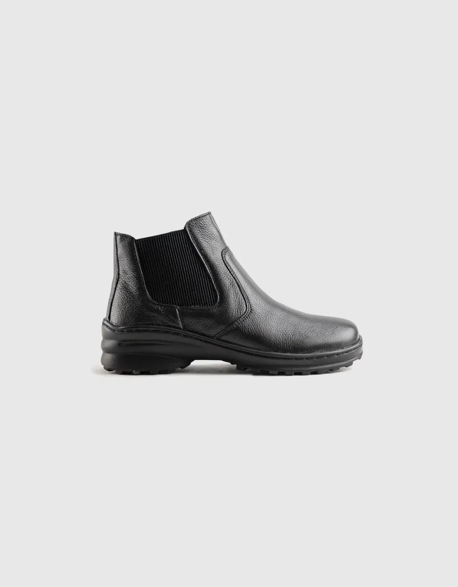 Leilani Leather Ankle Boot in Black