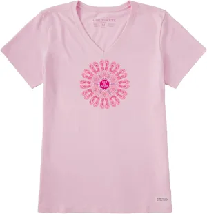 Life is Good Women's Crusher Tee Flip Flop Mandala
