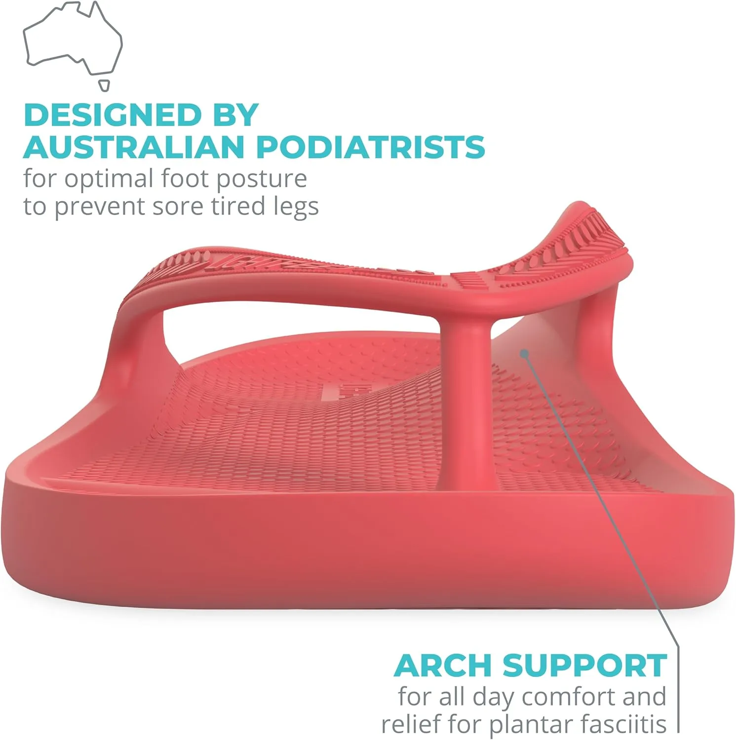 LightFeet Arch Support Flip Flops – Australian Podiatrists Designed FlipFlops for Women & Men Prevent Tired Aching Legs | Unisex Orthotic Plantar Fasciitis Flip Flops Made From Recycled Materials