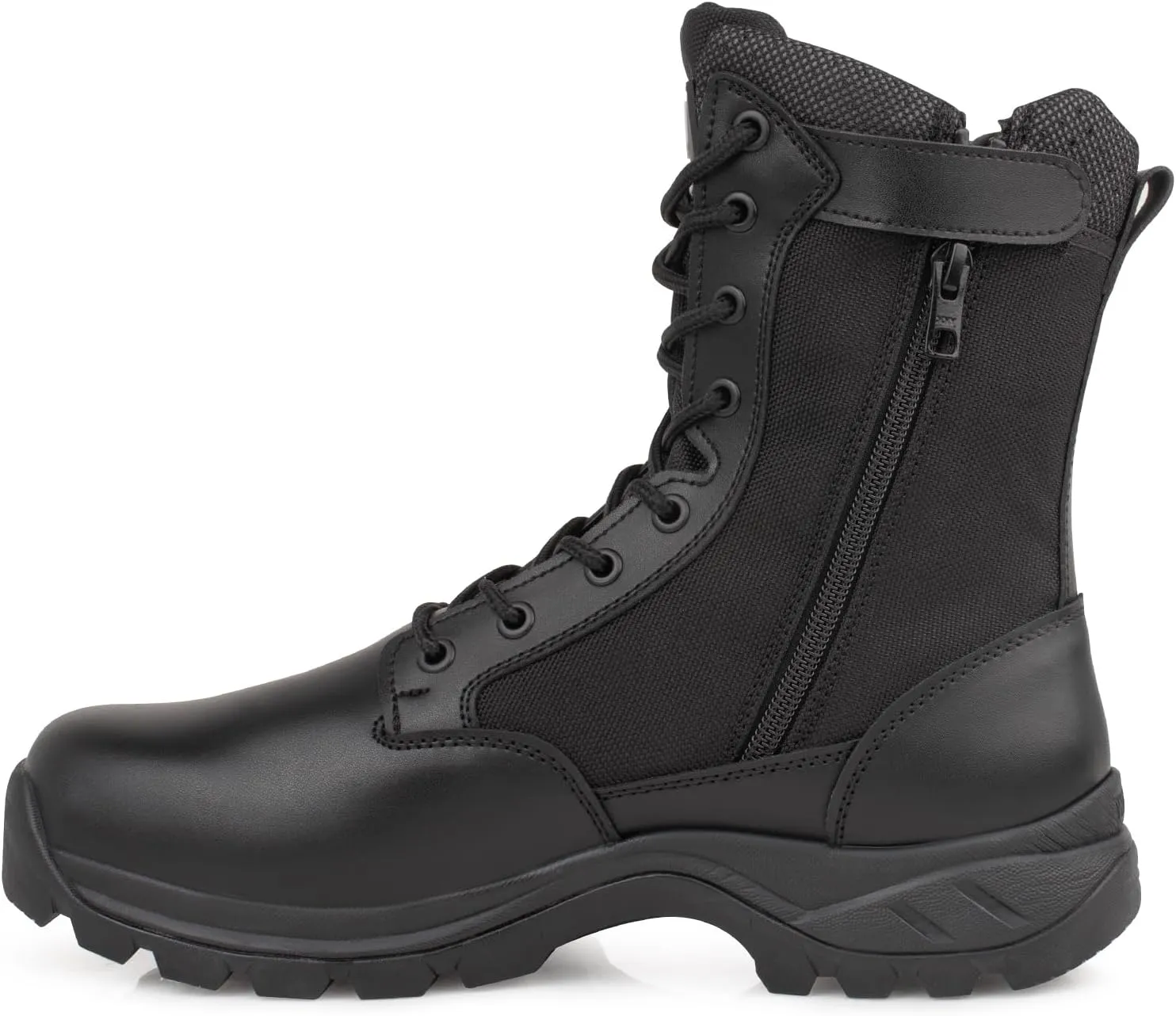 Lightweight Military Tactical Boots for Men Durable YKK Side Zipper Police Army Combat Jungle Breathable Comfortable Duty Boots