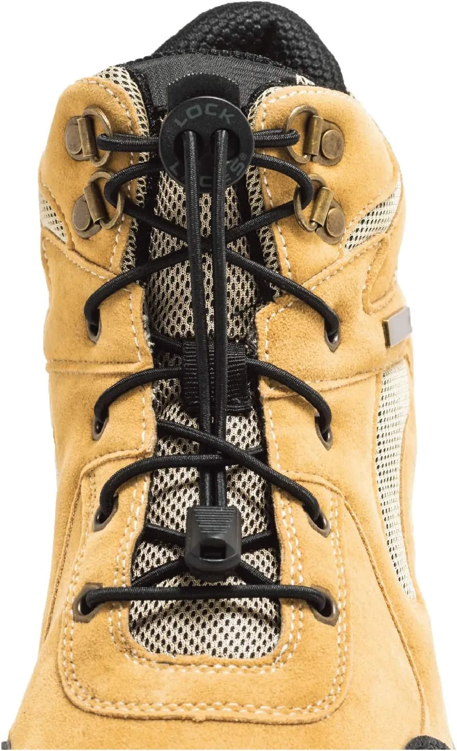 Lock Laces (3 Pair Premium Heavy Duty Elastic No Tie Laces for Boots, Sneakers and Shoes