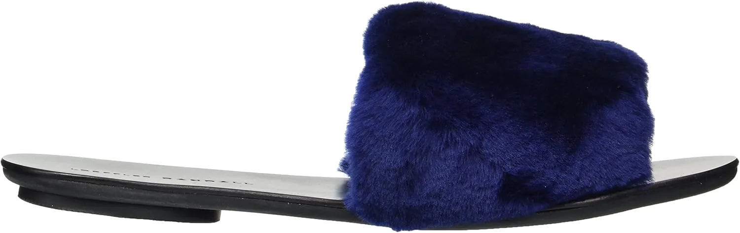 Loeffler Randall Womens Isabel Shearling Slip-On Slide Sandals