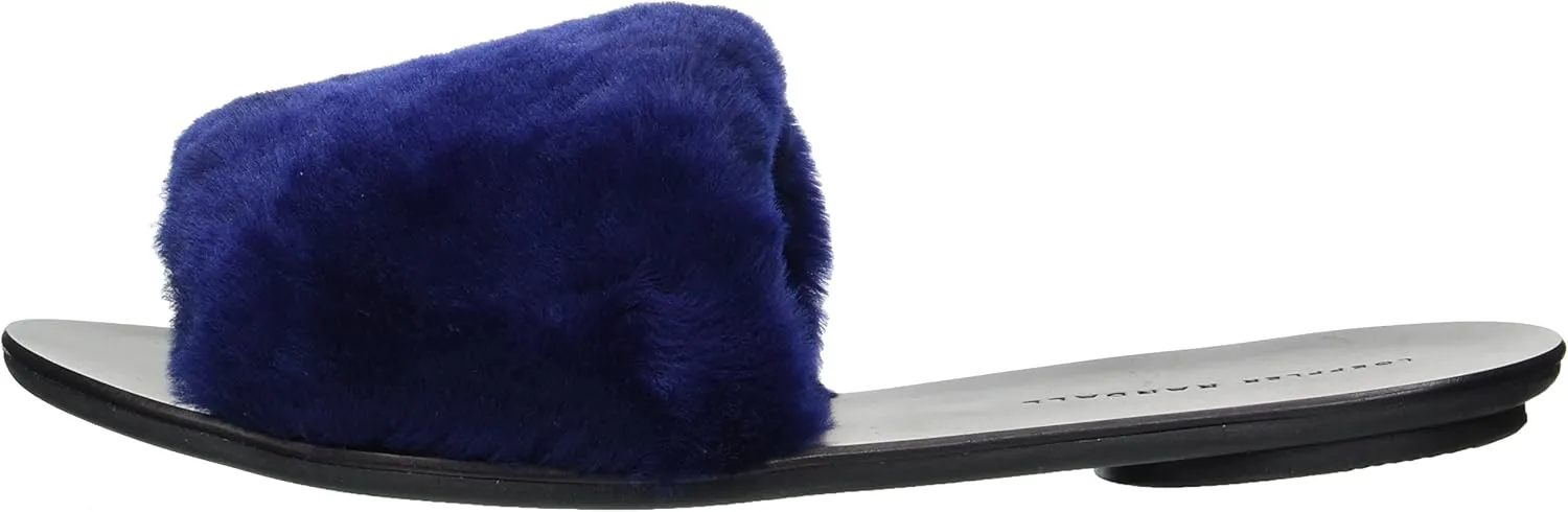 Loeffler Randall Womens Isabel Shearling Slip-On Slide Sandals