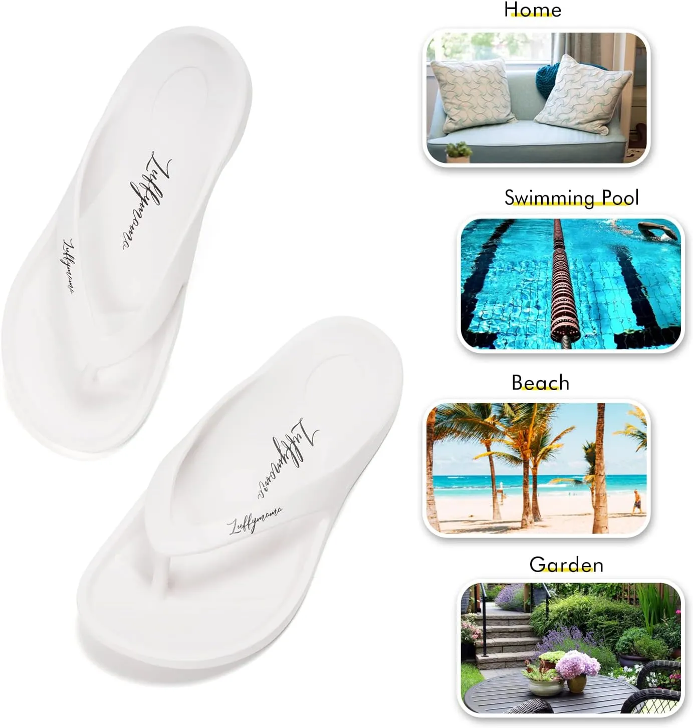 Luffymomo Womens Mens Flip Flops Sandals Slip on Sport Summer Beach Thong