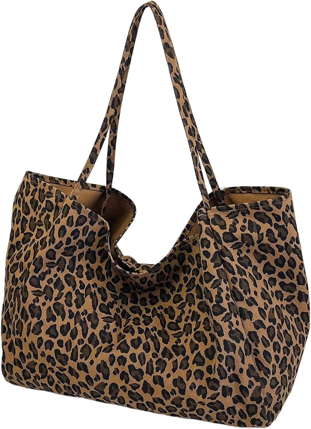 MakeMeChic Women's Leopard Tote Bag Cheetah Oversize Shoulder Bag Weekender Bag