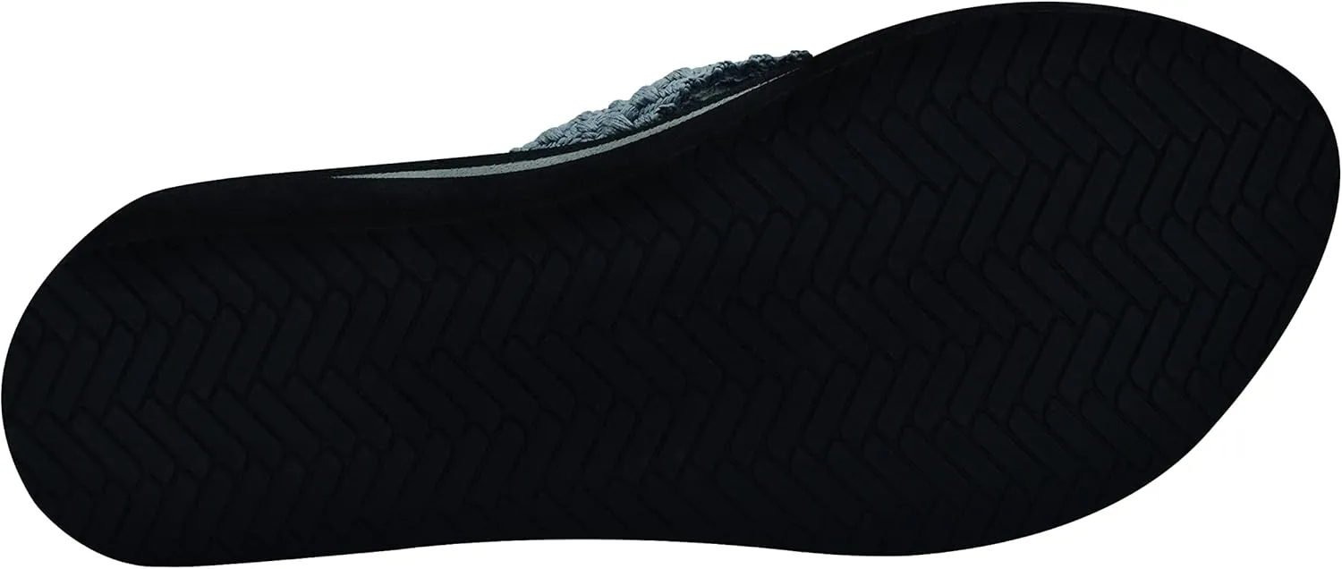 MALIDA Womens Wedge Arch Support Flip Flops Cushion Soft Rubber Midsole Platform Thong Sandals with Rubber Sole