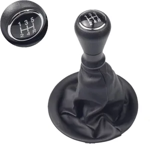 Manual Car 5 Speed Gear Shift Knob with Gaiter Boot Cover for Citroen Berlingo II for Peugeot 2008-2018 (B-5R-Set)