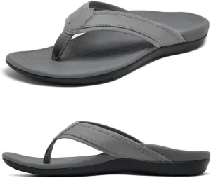 MEGNYA Comfortable Orthotic Plantar Fasciitis Toe Post for Mens, Lightweight Casual Sandals for Foot and Heel Pain Relief, Orthopedic Walking Flip-Flops with Arch Support