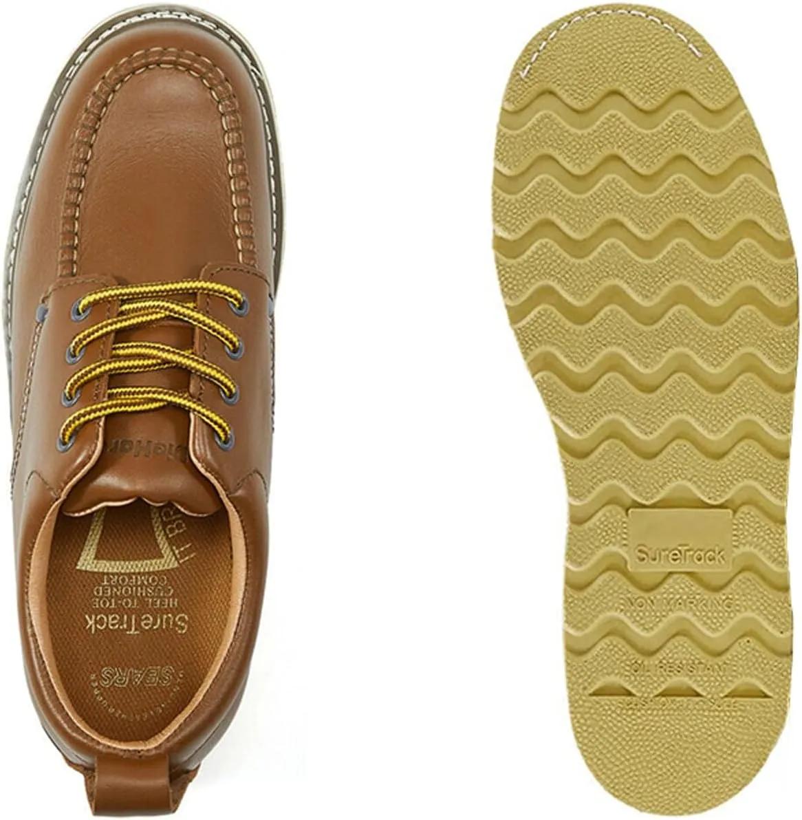 Men's 4" Soft Toe SureTrack Leather Slip Resistant Durable Breathable Oxford Work Boots Shoes 82994