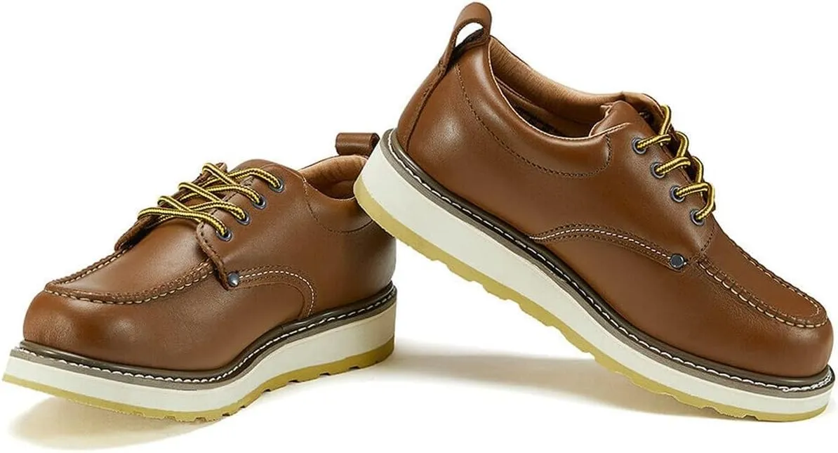 Men's 4" Soft Toe SureTrack Leather Slip Resistant Durable Breathable Oxford Work Boots Shoes 82994
