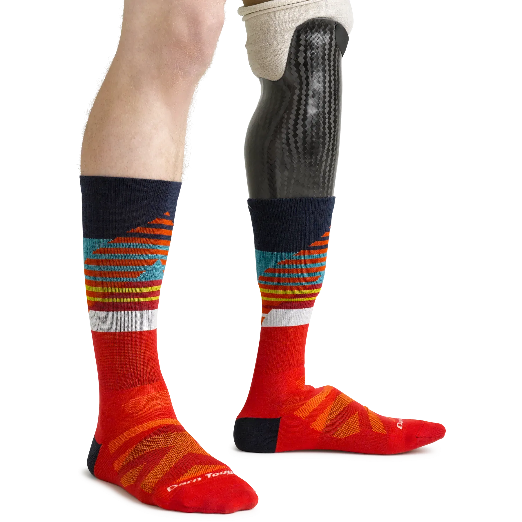 Men's Boot Lillehammer Nordic Lightweight Ski & Snowboard Socks (Red)