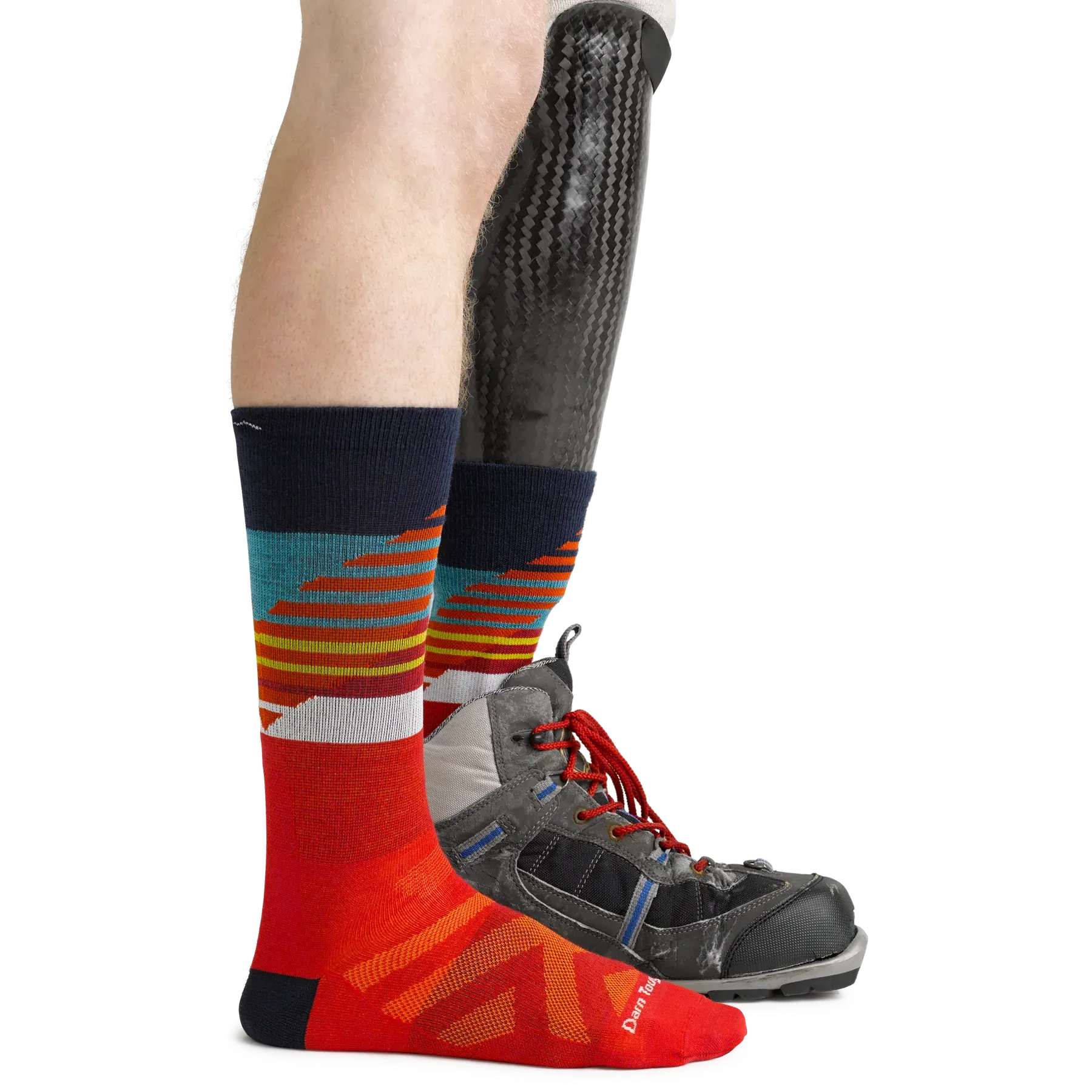 Men's Boot Lillehammer Nordic Lightweight Ski & Snowboard Socks (Red)