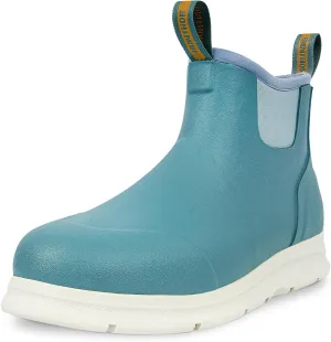 Men's Deck Boots, Lightweight Waterproof Fishing Rain Boots, Anti-Slip Rubber Shoes with Breathable 3mm Neoprene Lining Fishing, Boating, Size 7-14