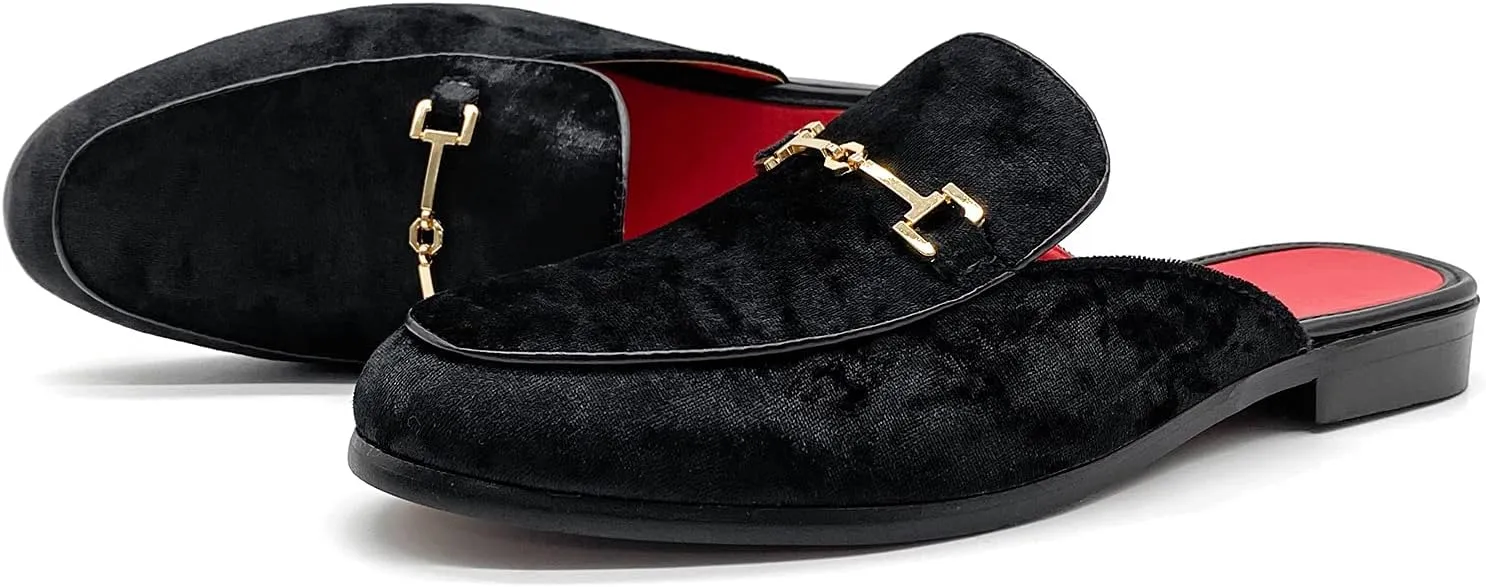 Men's Dress Mule Slippers Suede Slip-On Loafers Velvet Backless Sandals Size 7-13