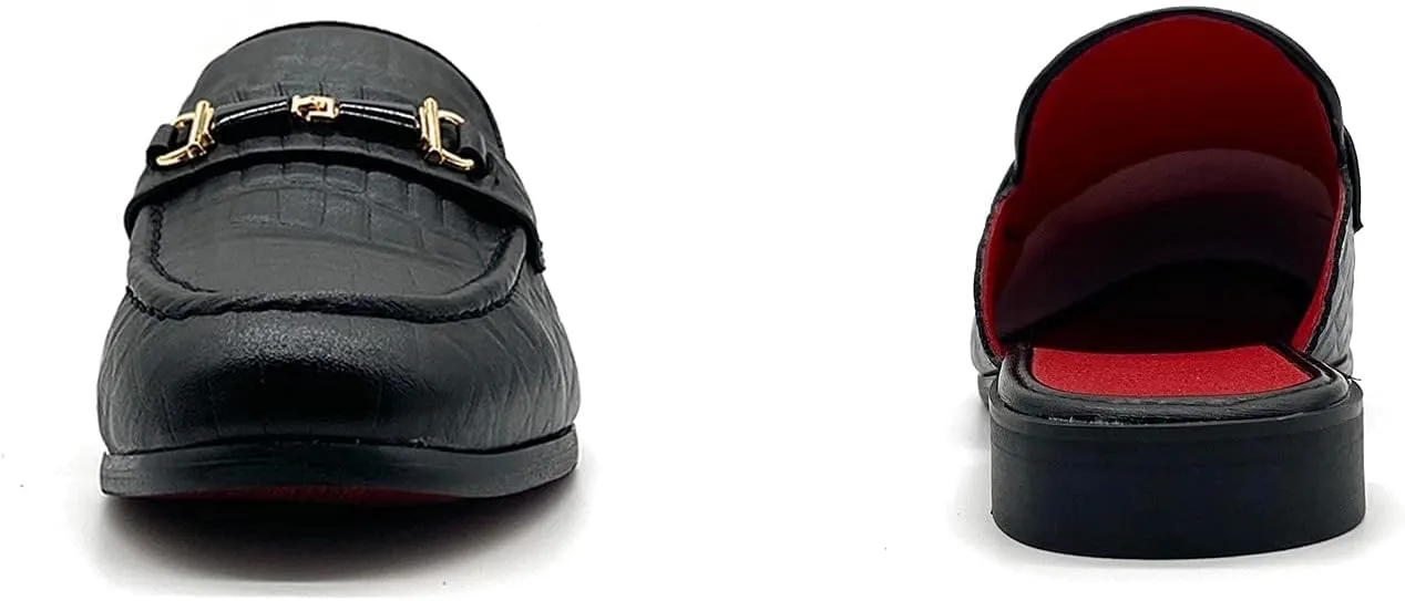 Men's Dress Mule Slippers Suede Slip-On Loafers Velvet Backless Sandals Size 7-13