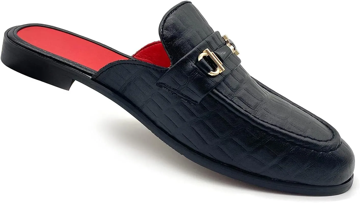 Men's Dress Mule Slippers Suede Slip-On Loafers Velvet Backless Sandals Size 7-13