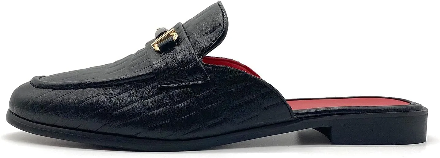 Men's Dress Mule Slippers Suede Slip-On Loafers Velvet Backless Sandals Size 7-13