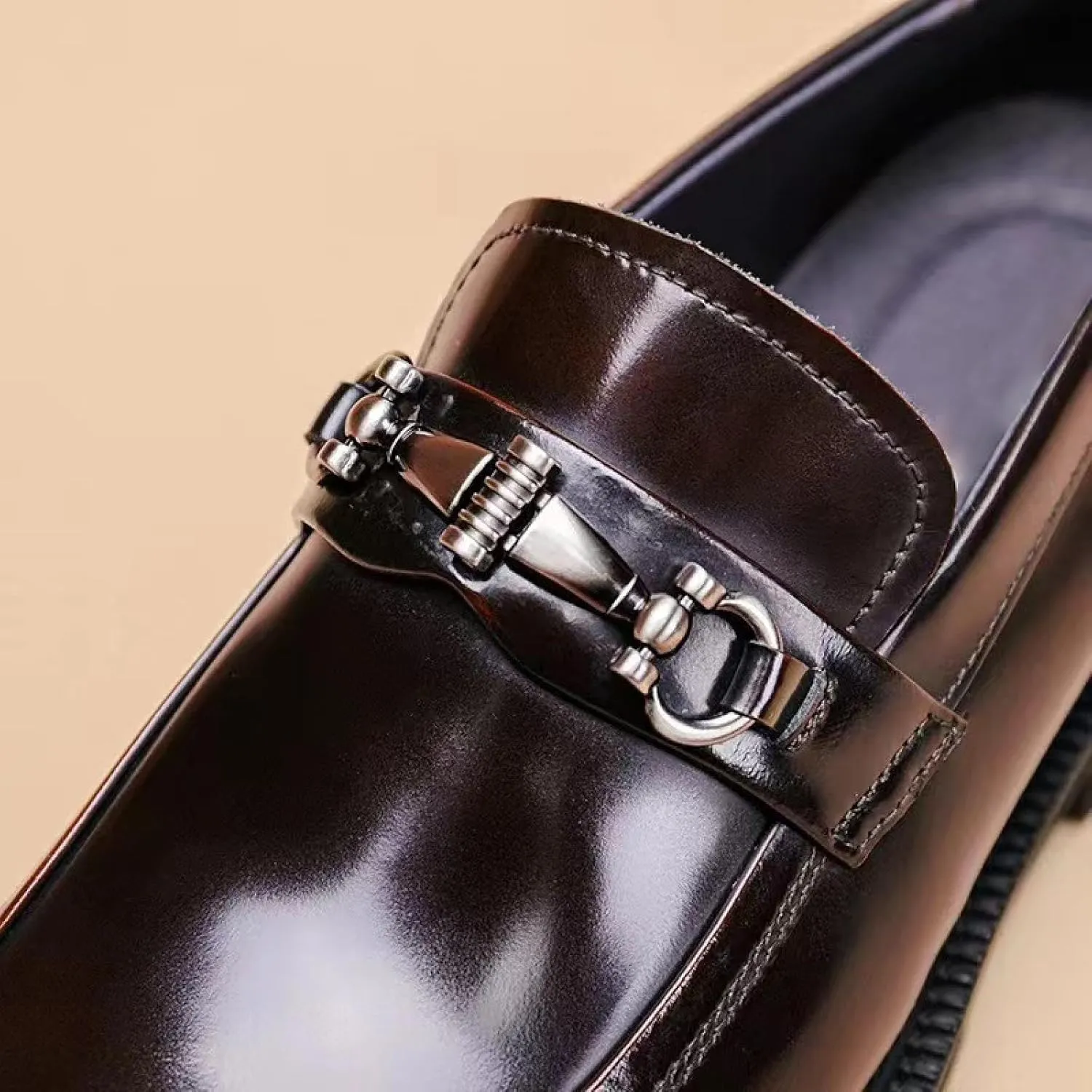 Men's Flat Loafers,Platform Loafers,Burgundy Loafers