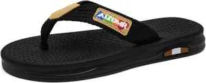 Mens Flip Flops Comfort Classical Beach Summer Sandals Open Toe Thong Slippers with Soft Cushion