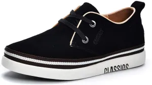 Men's Invisible Height Increasing Elevator 2 Inches Taller Shoes Leather Suede Stitching Lace-up Thick Sole Oxfords