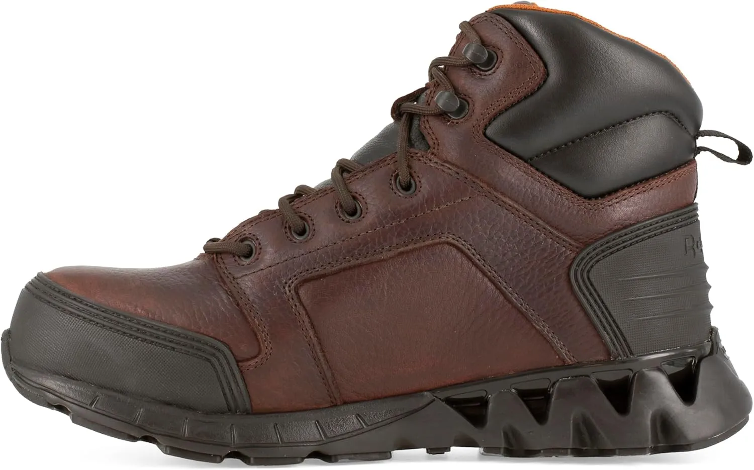 Men's Rb7605 Zigkick Work 6” Athletic Cushguard Carbon Toe Boot Dark Brown Safety