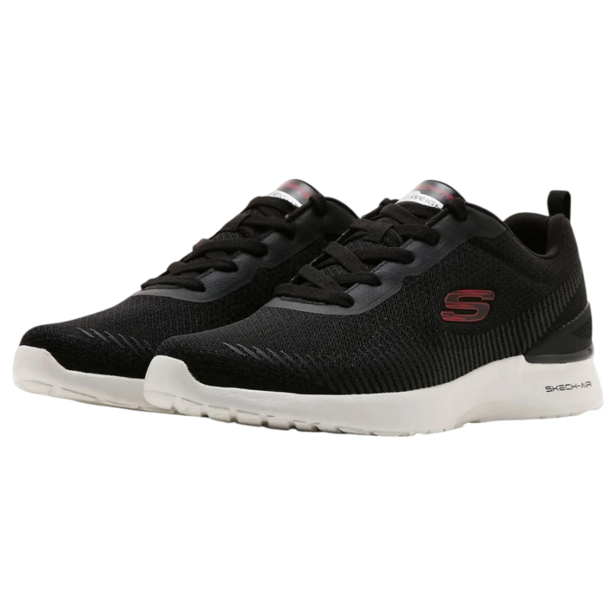 Mens Skechers Skech-Air Dynamight - Bliton Shoes Black/Red