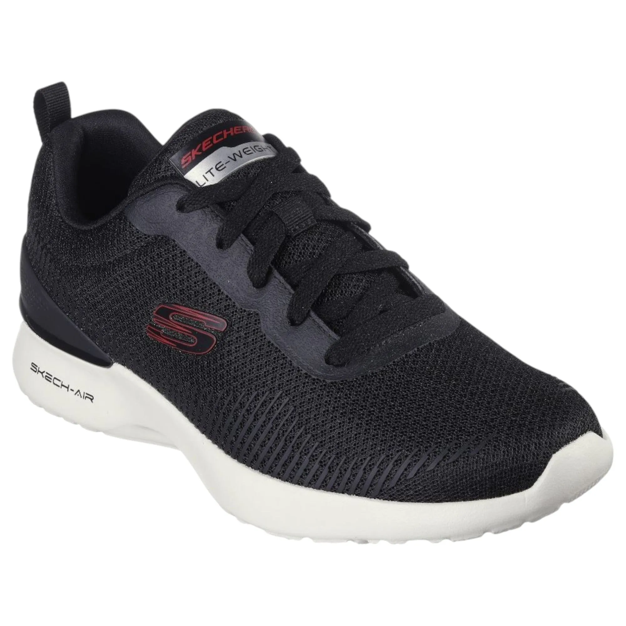 Mens Skechers Skech-Air Dynamight - Bliton Shoes Black/Red