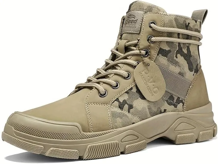 Men's Sneakers Tactical Camouflage High Top Boots for Men - Durable Outdoor Training and Hiking Shoes
