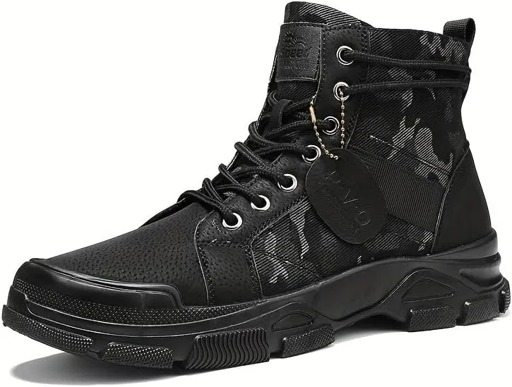 Men's Sneakers Tactical Camouflage High Top Boots for Men - Durable Outdoor Training and Hiking Shoes