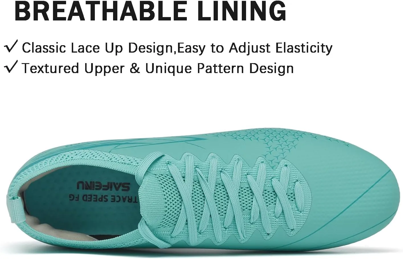 Mens Soccer Cleats Outdoor AG/FG Professional Football Shoes Lightweight Breathable Youth Boys Athletic Training Sneakers