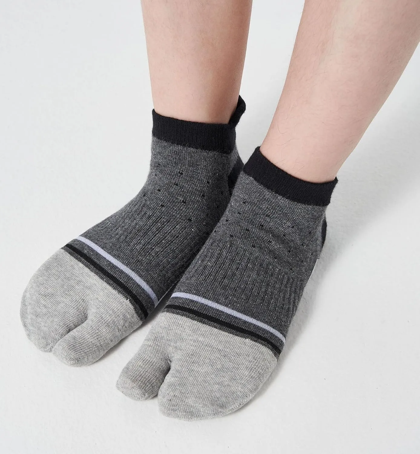 Men's Tabi Socks Flip Flop Split Toe Big Toe Cotton Athletic 4 Pack 6 Pack