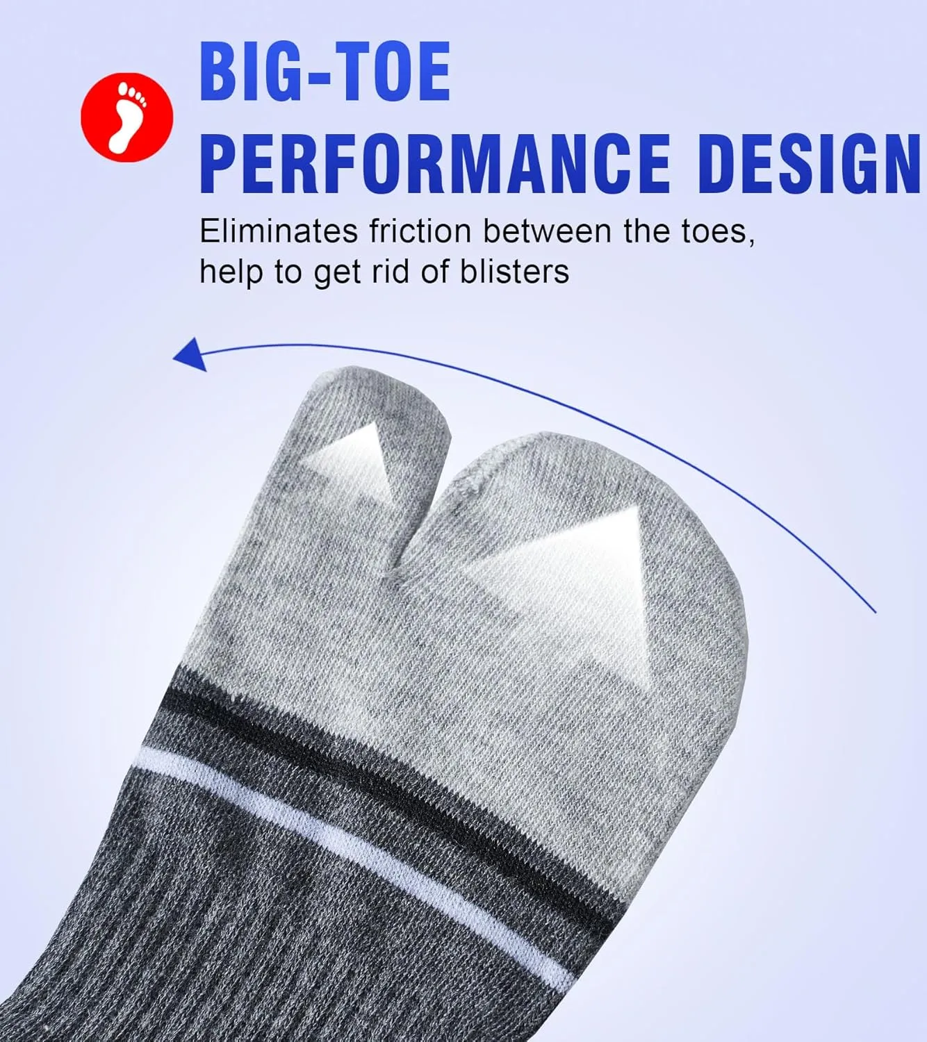 Men's Tabi Socks Flip Flop Split Toe Big Toe Cotton Athletic 4 Pack 6 Pack
