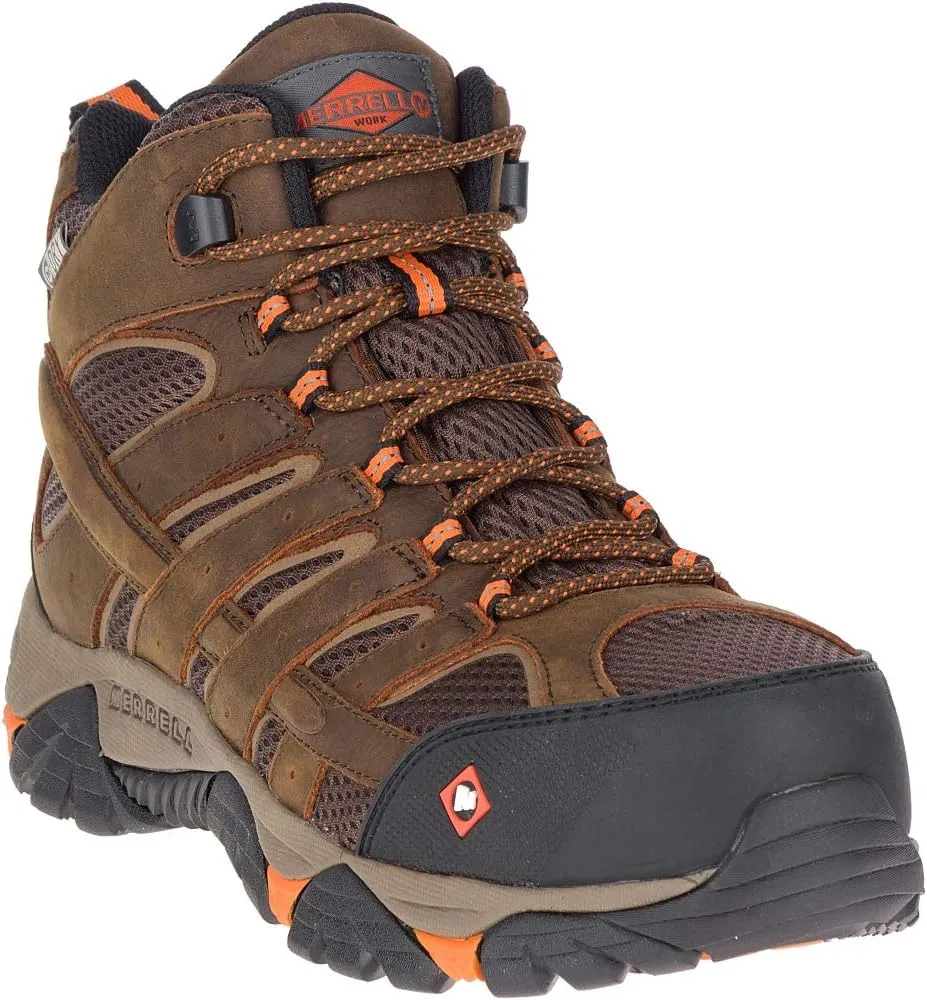 Merrell Men's Moab Vertex Mid Waterproof Composite Toe Construction Boot