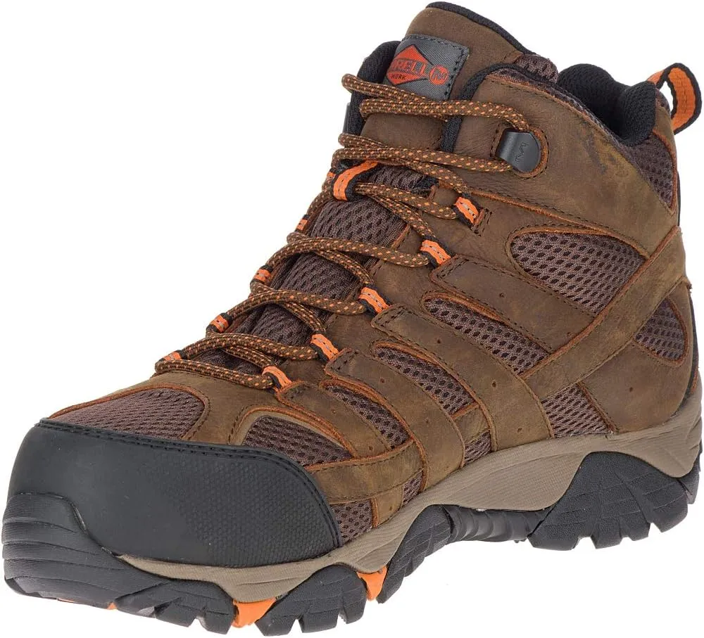 Merrell Men's Moab Vertex Mid Waterproof Composite Toe Construction Boot