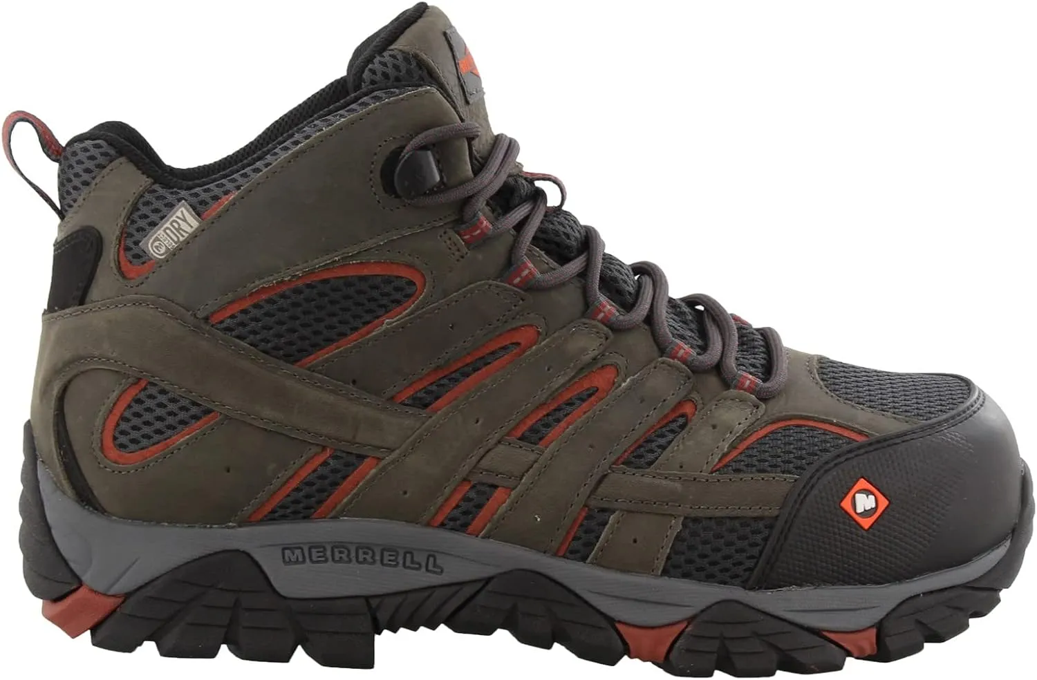 Merrell Men's Moab Vertex Mid Waterproof Composite Toe Construction Boot
