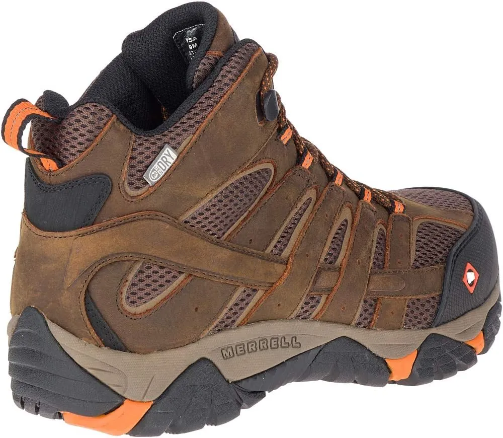 Merrell Men's Moab Vertex Mid Waterproof Composite Toe Construction Boot