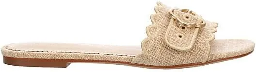 Michael By Michael Shannon Corali - Women's Open Square Toe One-Band Flat Slide Sandals