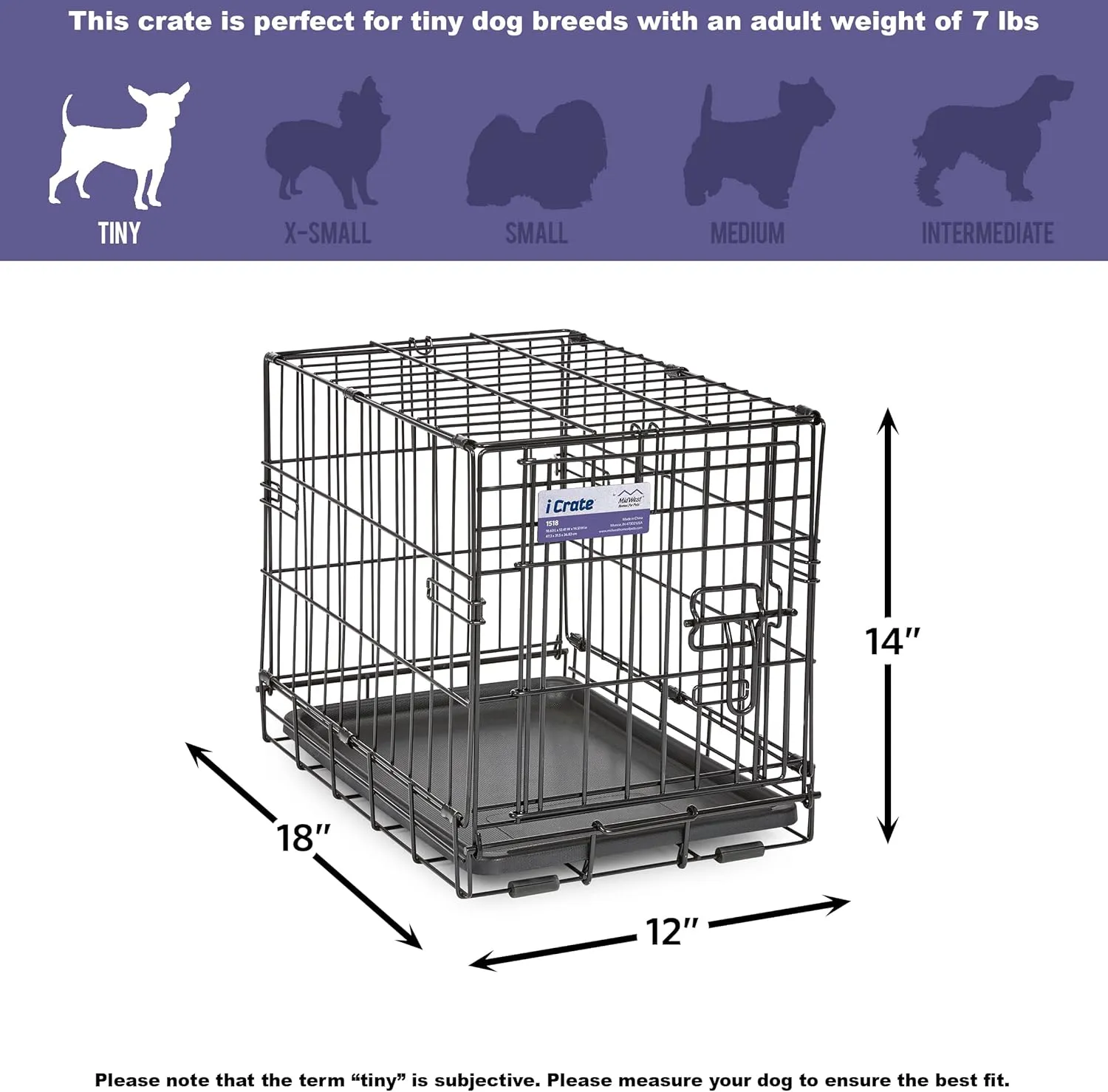 Midwest Homes for Pets Newly Enhanced Single & Double Door iCrate Dog Crate, Includes Leak-Proof Pan, Floor Protecting Feet, Divider Panel & New Patented Features