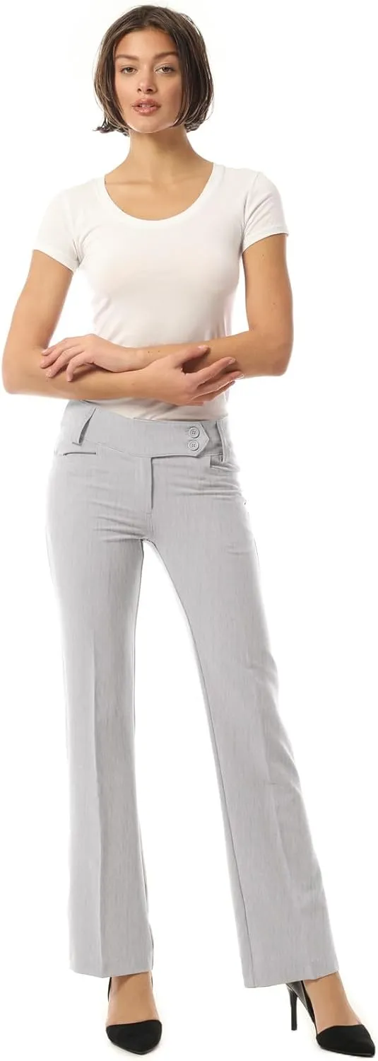 MixMatchy Women's Relaxed Bootcut Dress Pants Business Casual Work Pants Trousers Slacks